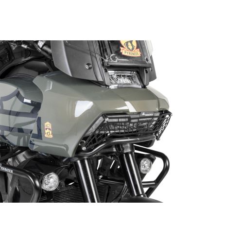 Scheinwerferschutz schwarz eloxiert, mit Schnellverschluss für Harley-Davidson RA1250 Pan America *OFFROAD USE ONLY*