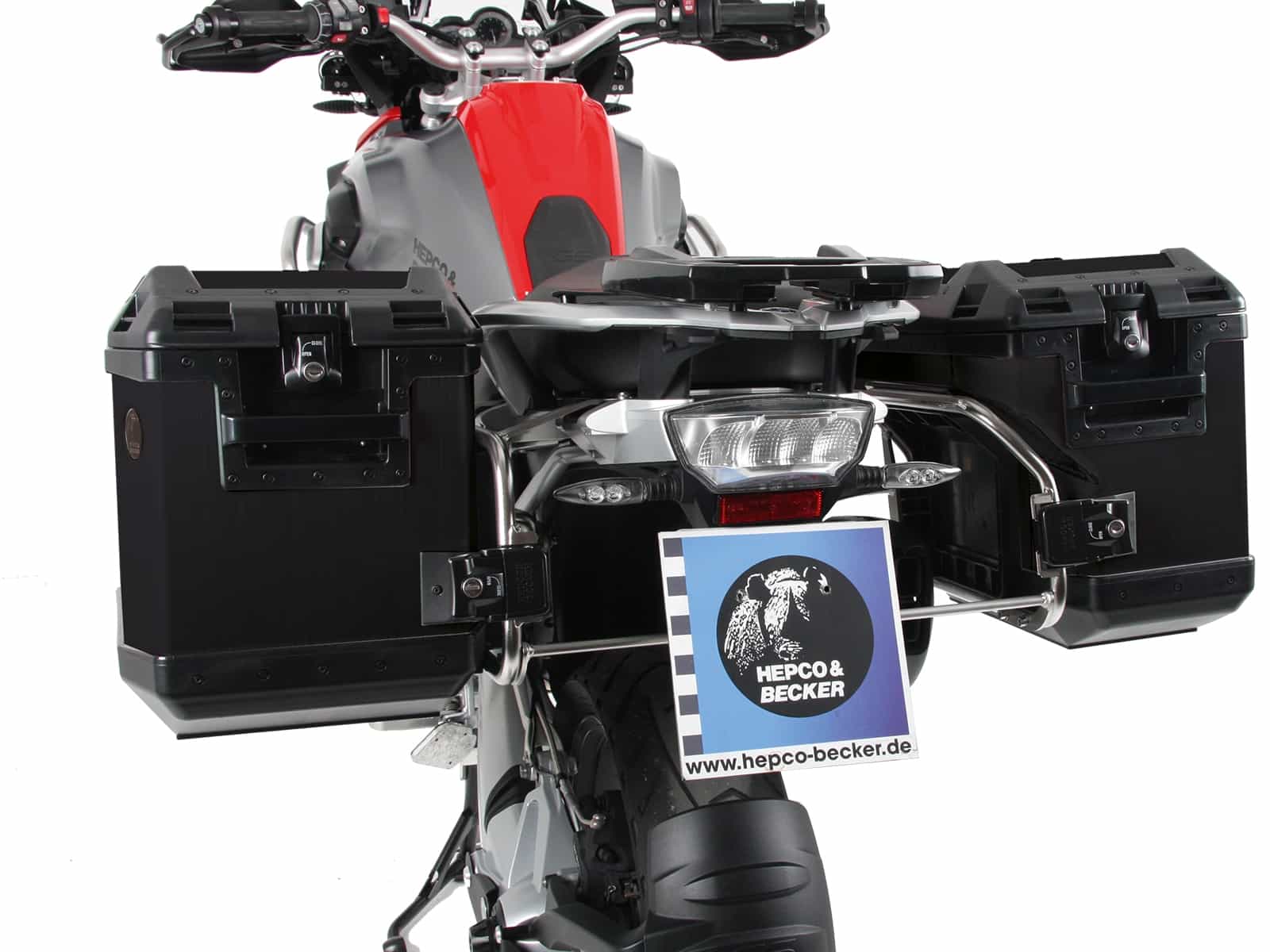 Kofferträgerset Cutout Edelstahlträger inkl. Xplorer Cutout schwarz Kofferset für BMW R 1200 GS Adventure (2014-2018)