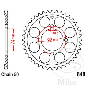Kettenrad 37Z Teilung 530 Innendurchmesser 074 Lochkreis 092