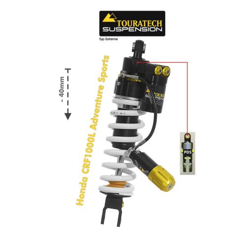 Touratech Suspension Tieferlegung -40mm Honda CRF1000L Adventure Sports ab 2018 Typ Extreme