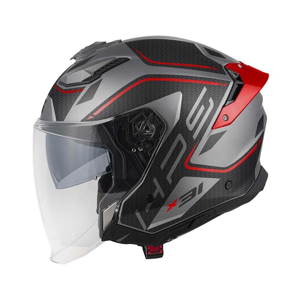 HPS X31 ABS GRAPHIC, Gr. 58/M Titan matt / Schwarz / Rot