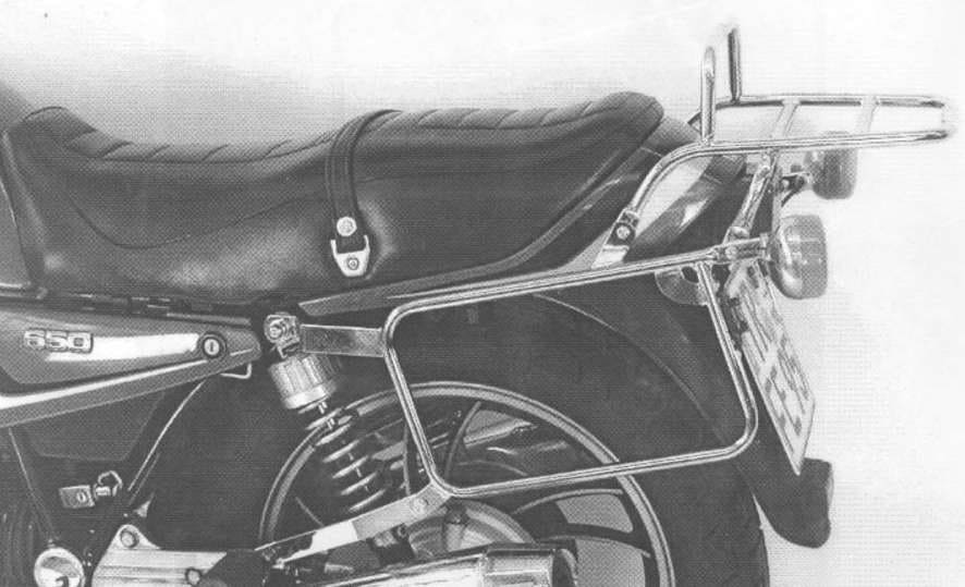 Komplettträgerset (Seitenkofferträger und Rohrgepäckbrücke Topcaseträger) chrom für Yamaha XJ 650 (1982-1985)