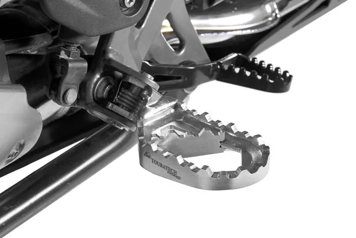 Fernreisefußrasten "Works" niedrig für BMW R1300GS/ Adventure, R1250GS/ Adventure, R1200GS (LC)/ Adventure (LC), F900GS/ Adventure, F850GS/ Adventure, F800GS(2024-), F750GS