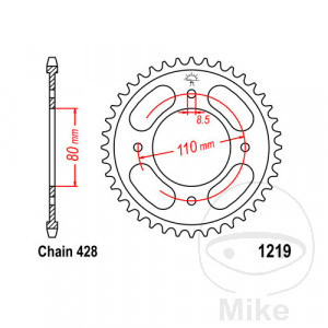 Kettenrad 42Z Teilung 428 Innendurchmesser 080 Lochkreis 110