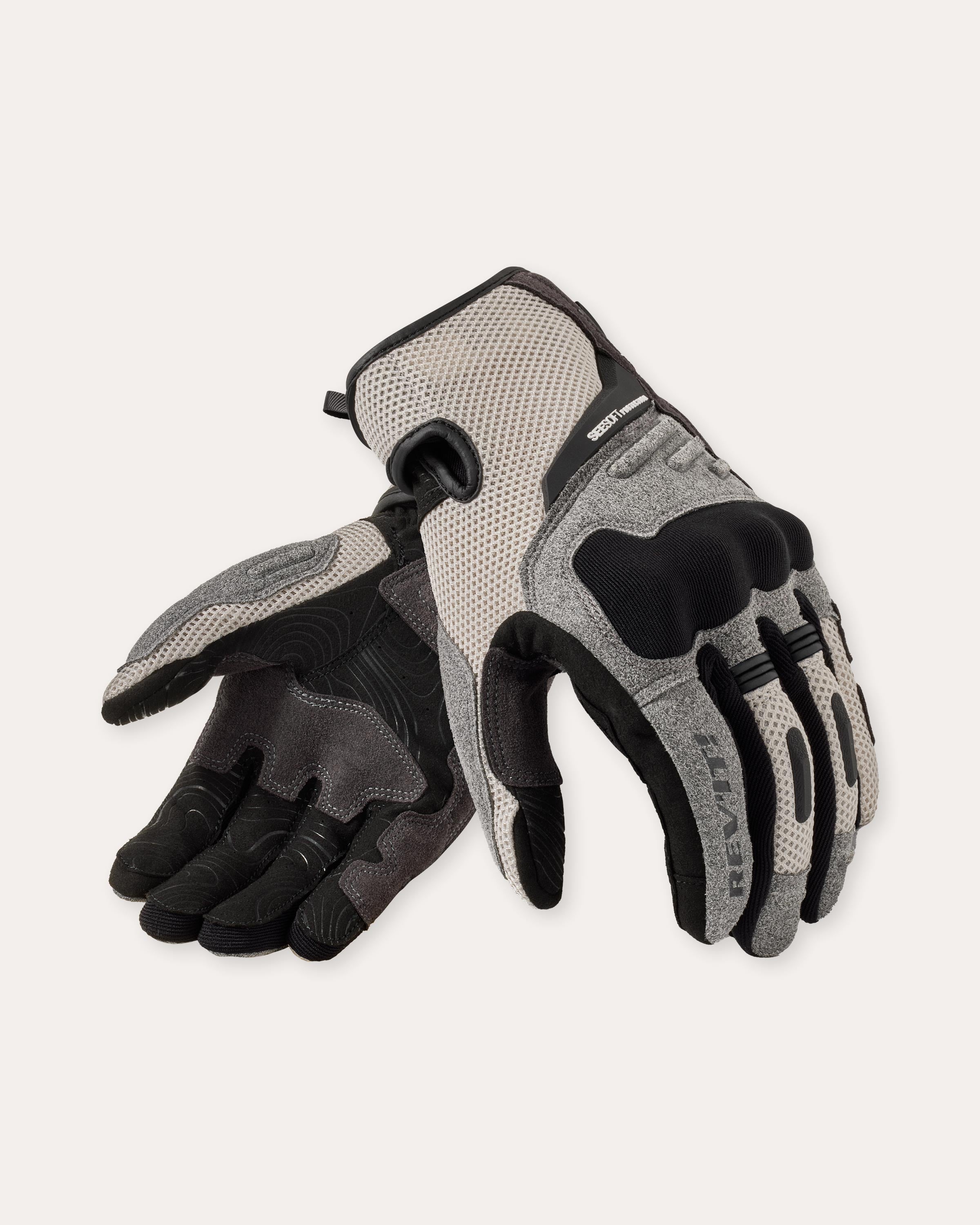 Handschuhe Cavern | Light Grey-Black - Hellgrau-Schwarz / S / Standard - Größe: S - Länge: Standard