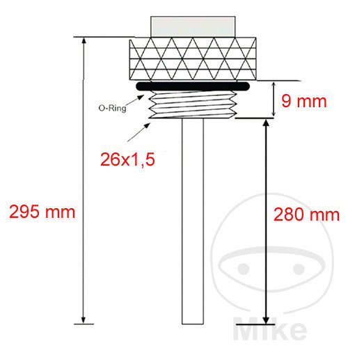 Öltemperatur Direktmesser JMP 26X1.5 mm Alternative: 7090087
