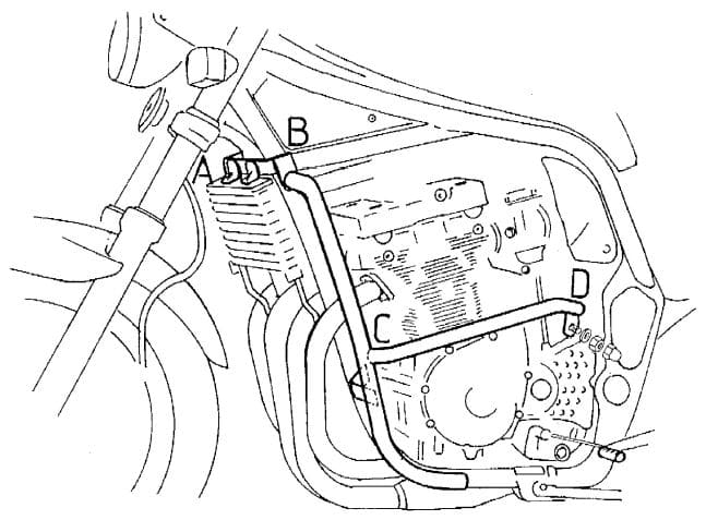 Motorschutzbügel schwarz für Suzuki GSF 1200 S/N Bandit (1996-2000)