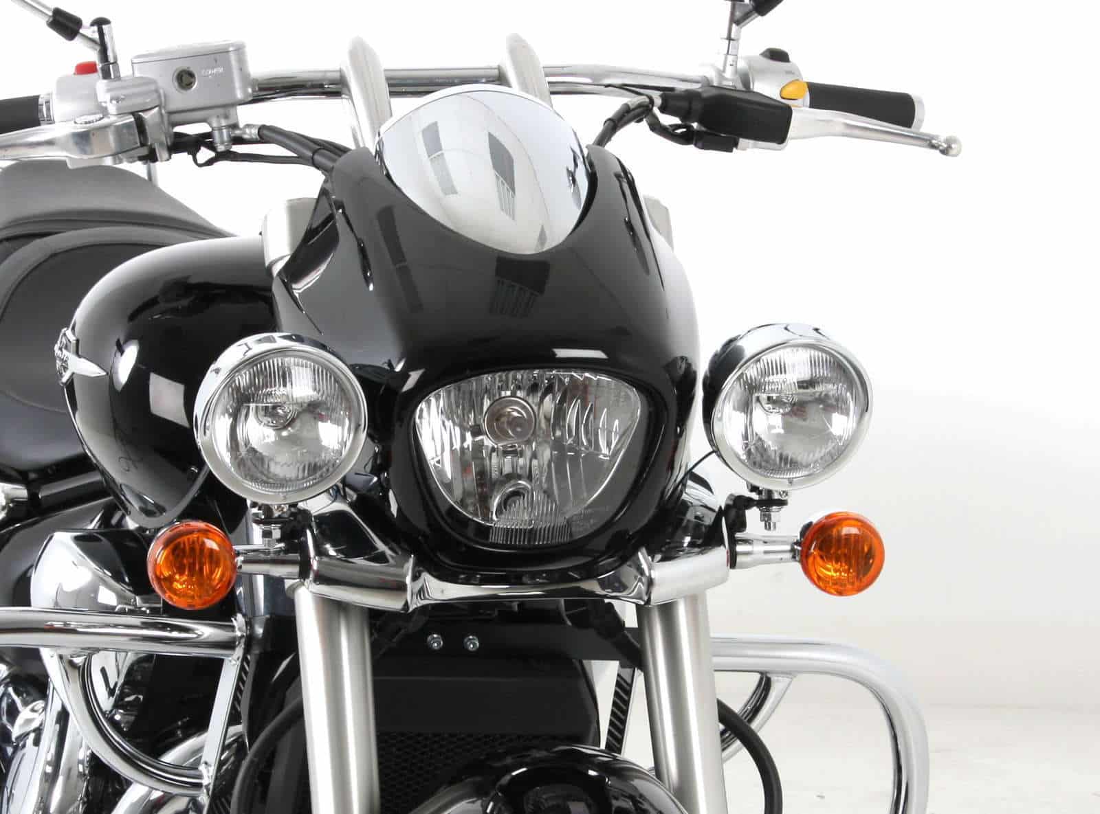 Twinlight Zusatzscheinwerferset (Fernlicht) inkl. Halter und Kabel chrom für Suzuki M 1500 (2009-2010)