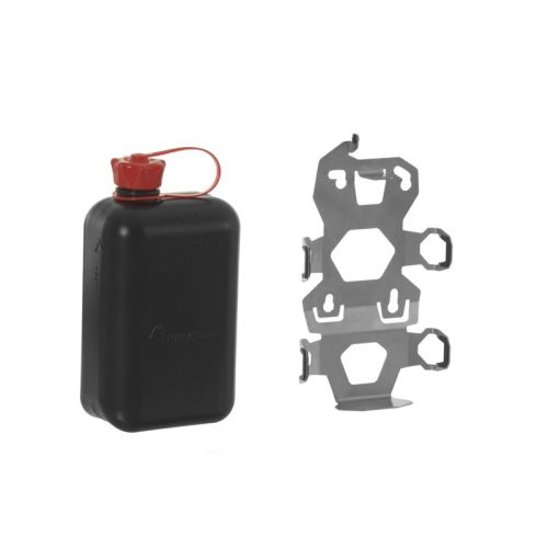 Zubehörhalterset, Kanisterhalter inkl. Benzinkanister Touratech 2 Liter für Motorradkoffer ZEGA Pro2