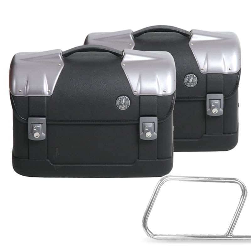 Leder-Satteltaschen Strayker für Satteltaschenhalter, Satz (links + rechts)