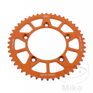 Alu-Kettenrad 48Z Teilung 420 orange JT Innendurchmesser 098 Lochkreis 115