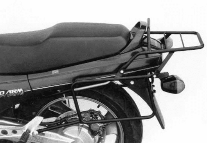 Komplettträgerset (Seitenkofferträger und Rohrgepäckbrücke Topcaseträger) schwarz für Honda NTV 650 (1988-1998)