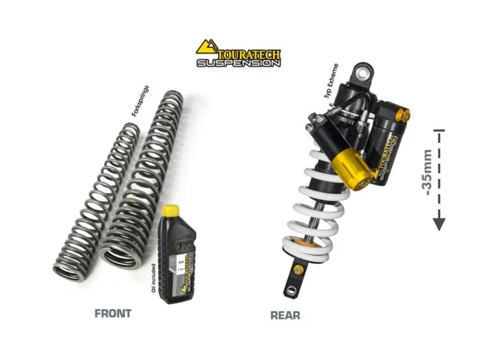 Touratech Suspension WTE Extreme-SET Tieferlegung -35mm für Yamaha 700 Tenere ab 2019