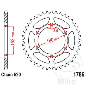 Kettenrad 52Z Teilung 520 Innendurchmesser 162 Lochkreis 180