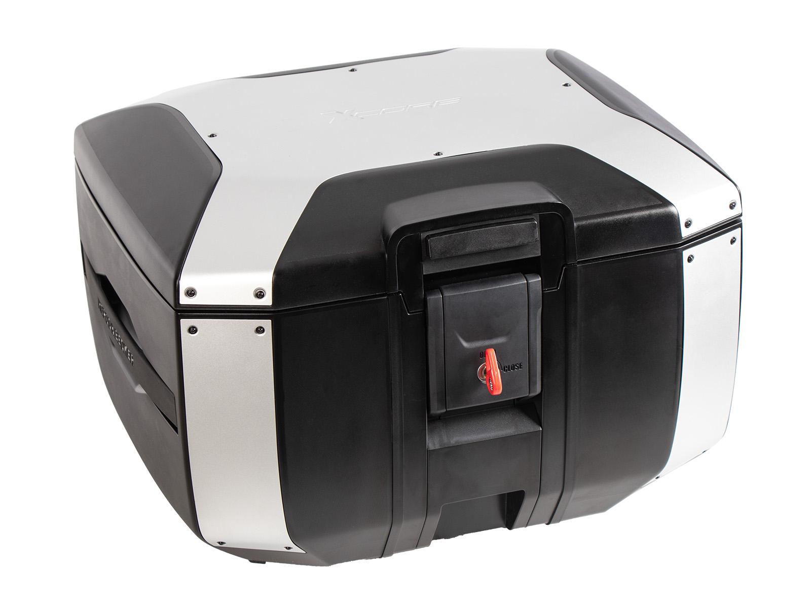 Xcore Topcase 40 für Smartrack schwarz mit silberner Blende