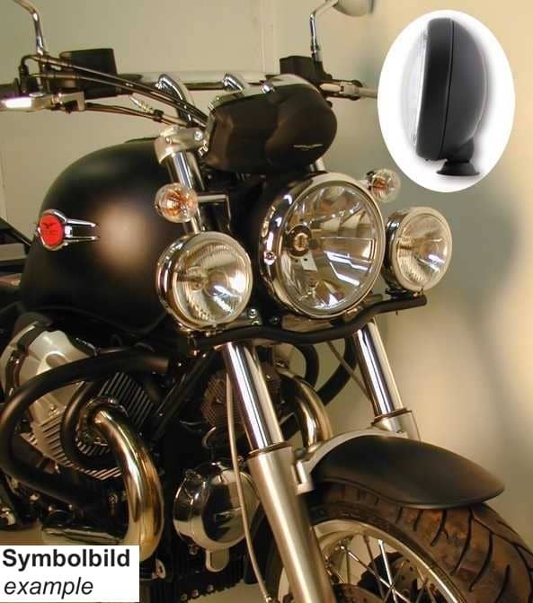 Twinlight Zusatzscheinwerferset (Fernlicht) inkl. Halter und Kabel schwarz für Moto Guzzi C 940 Bellagio /Aquila Nera (2007-2014)