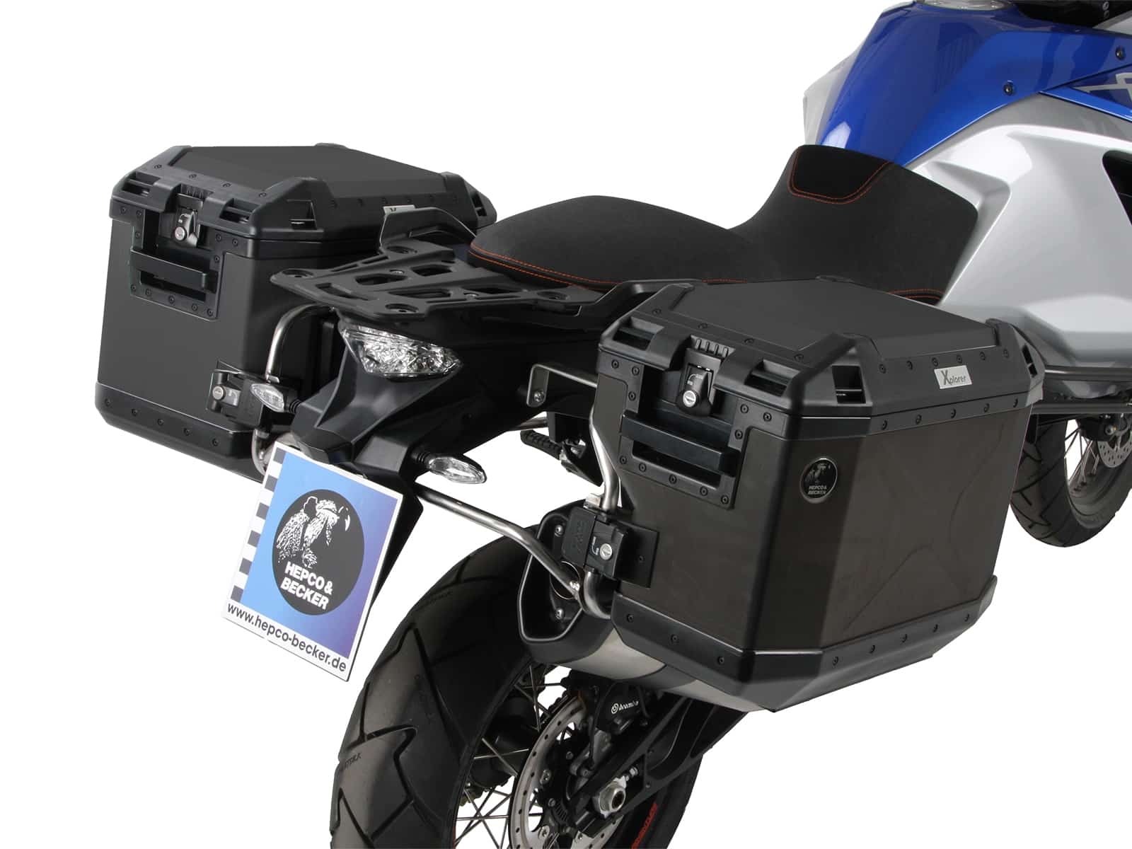 Kofferträgerset Cutout Edelstahlträger inkl. Xplorer Cutout schwarz Kofferset für KTM 1090 Adventure R (2017-2018)