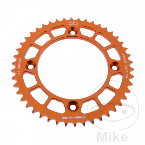 Alu-Kettenrad 46Z Teilung 428 orange JT Innendurchmesser 110 Lochkreis 132