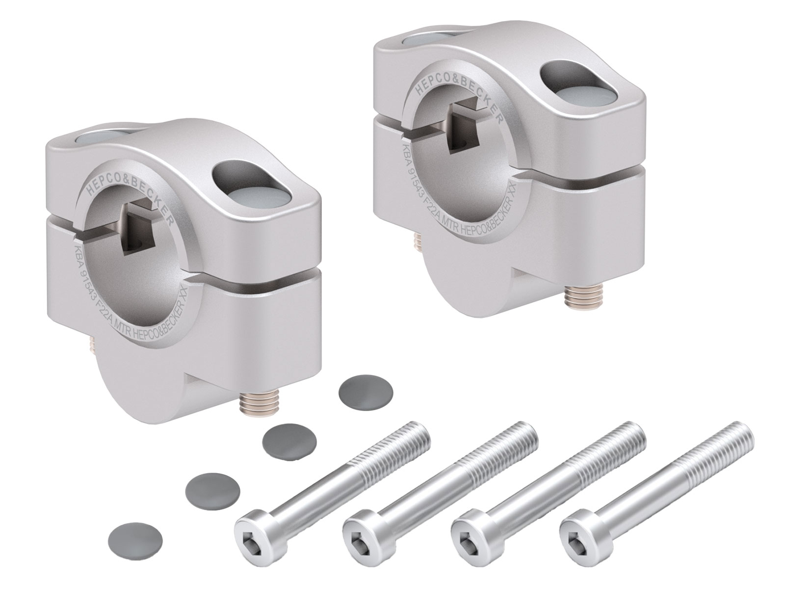 Lenkererhöhung für Fantic Caballero 700 (2023-), 20mm hoch - Silber