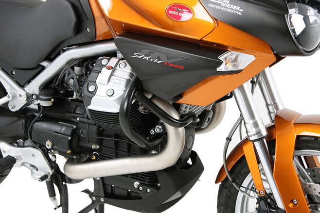 Motorschutzbügel schwarz für Moto Guzzi Stelvio/NTX 1200 (2008-2016)