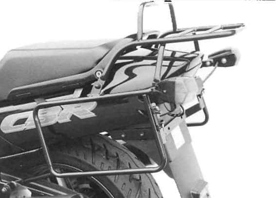 Komplettträgerset (Seitenkofferträger und Rohrgepäckbrücke Topcaseträger) schwarz für Honda CBR 1000 F (1989-1992)
