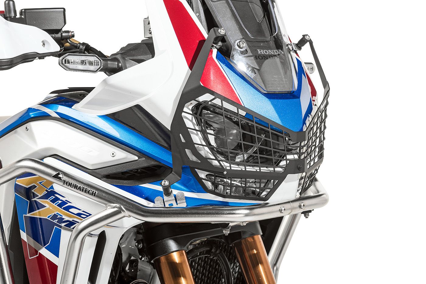 Scheinwerferschutz schwarz mit Schnellverschluss für Honda CRF1100L Adventure Sports (-2023) "OFFROAD USE ONLY"