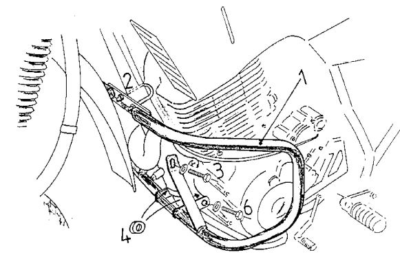 Motorschutzbügel schwarz für Yamaha XT 600 E/K (1990-1994)