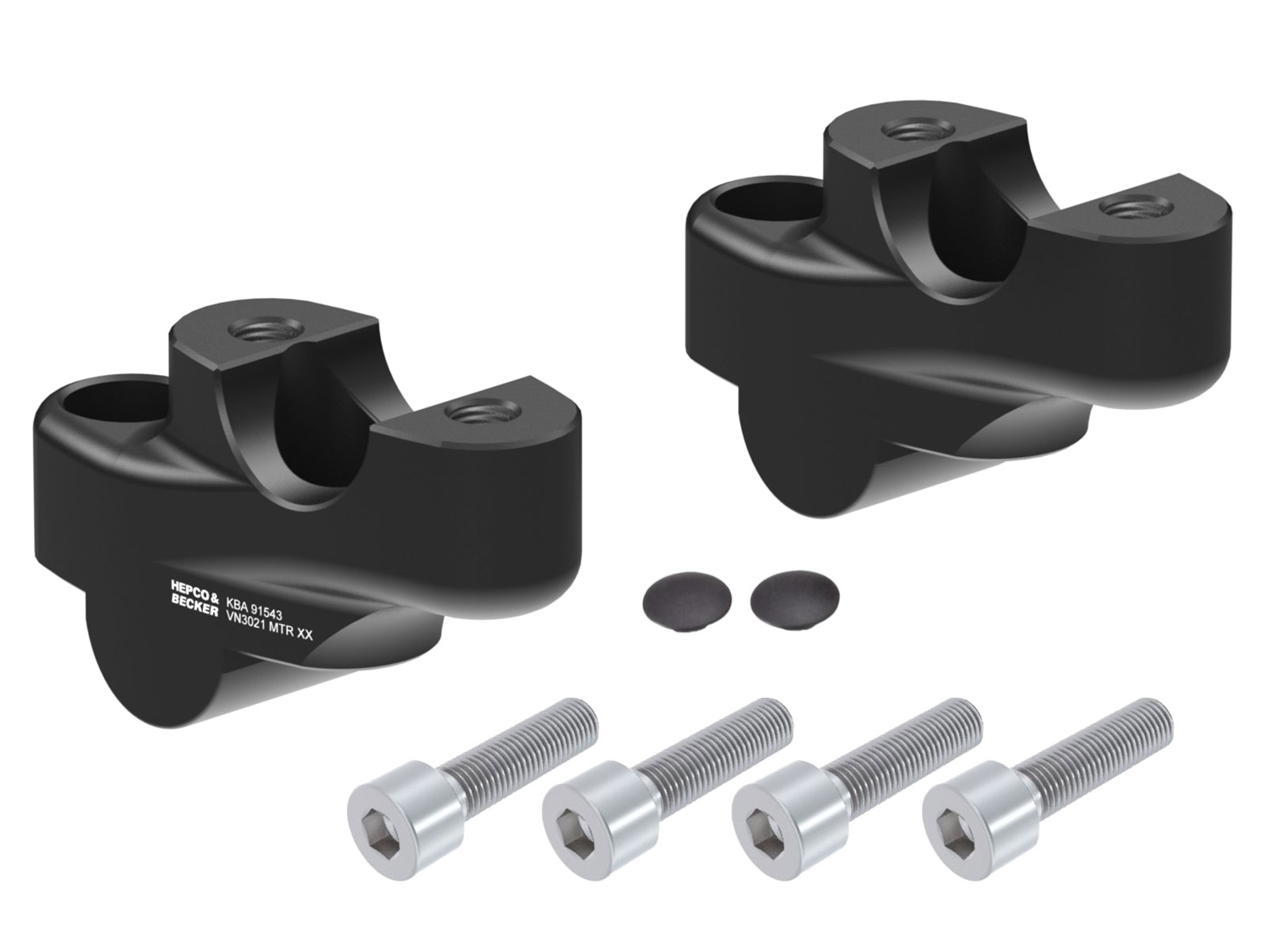 Lenkererhöhung mit Versatz 30 mm hoch, 21 mm zurück, schwarz für Honda CB 1100 EX / RS (2016-2020)