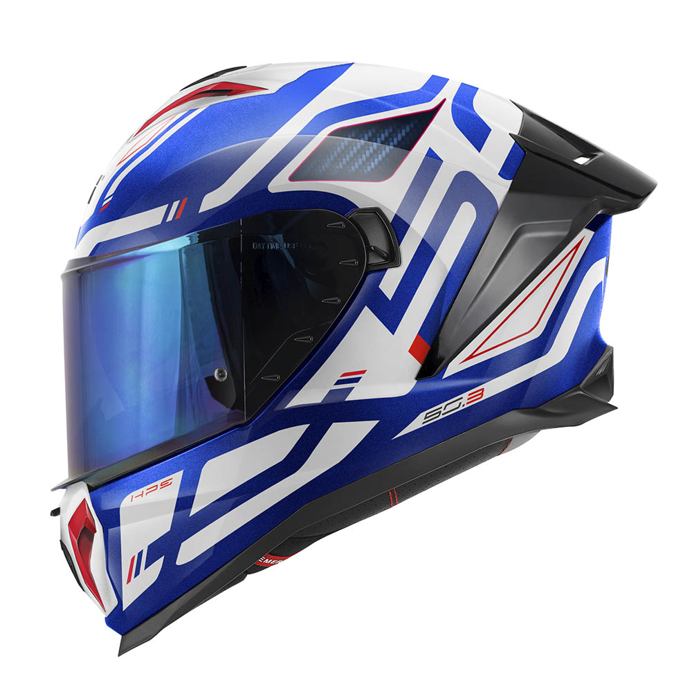 HPS 50.3 ABS QUASAR, Integral-Helm, Metal Weiß glänzend, Gr. 56/S