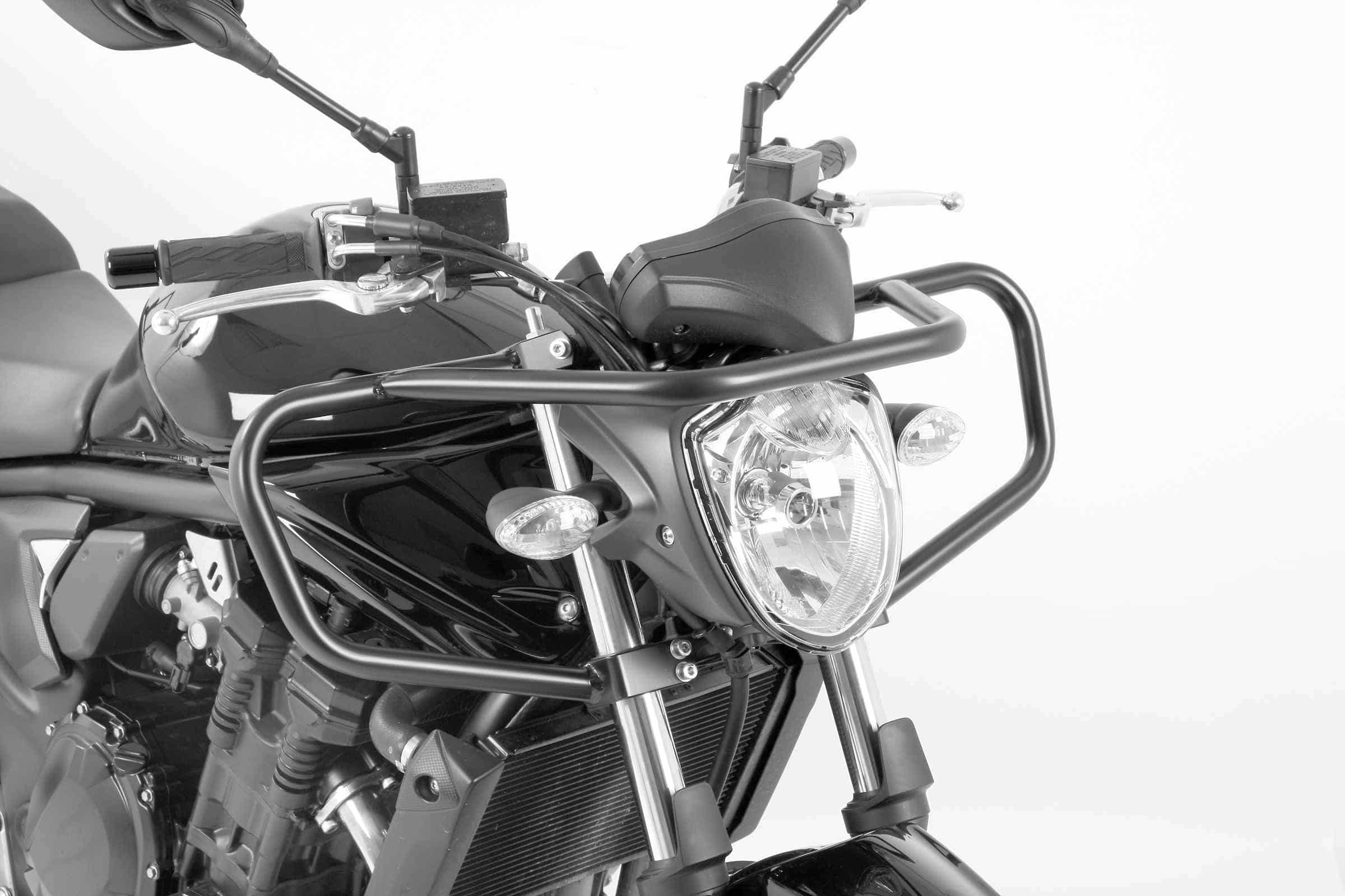 Frontschutzbügel für Modell mit schwarzen Soziusfußrasten schwarz für Suzuki GSF 650 N Bandit (2009-2011)