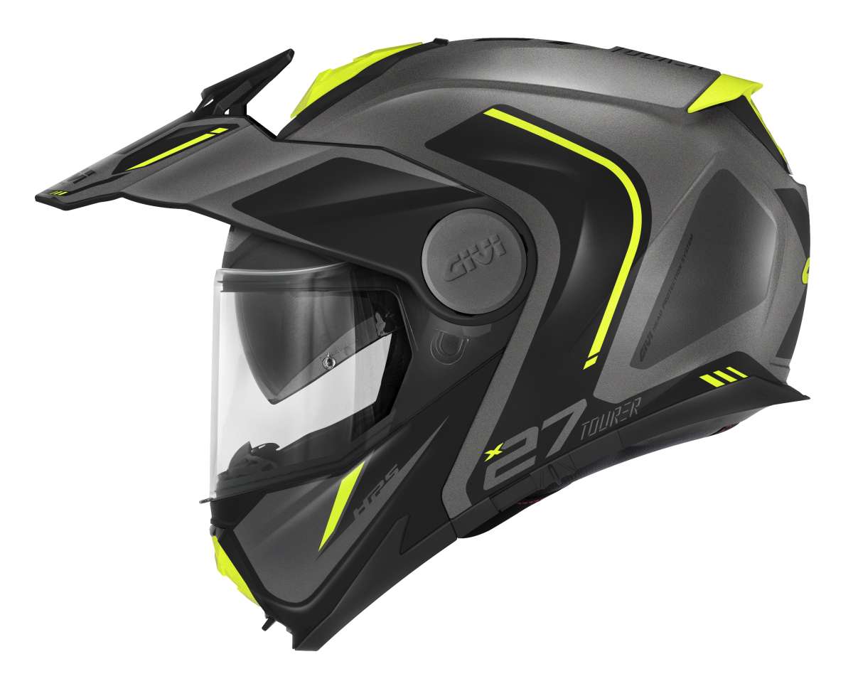 HPS X.27 TOURER GRAPHIC - Gr. 58/M - matt-titanium / gelb