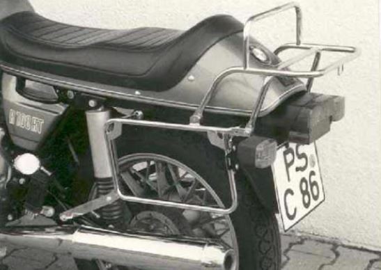 650602_00_01 Komplettträgerset (Seitenkofferträger und Rohrgepäckbrücke Topcaseträger) chrom für BMW R 80 RT (1981-1985)/R 100 RT (1978-1985)/R 100 RS
