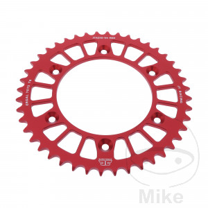 Alu-Kettenrad 44 Zähne Teilung 520 rot JT Innendurchmesser 125 Lochkreis 153