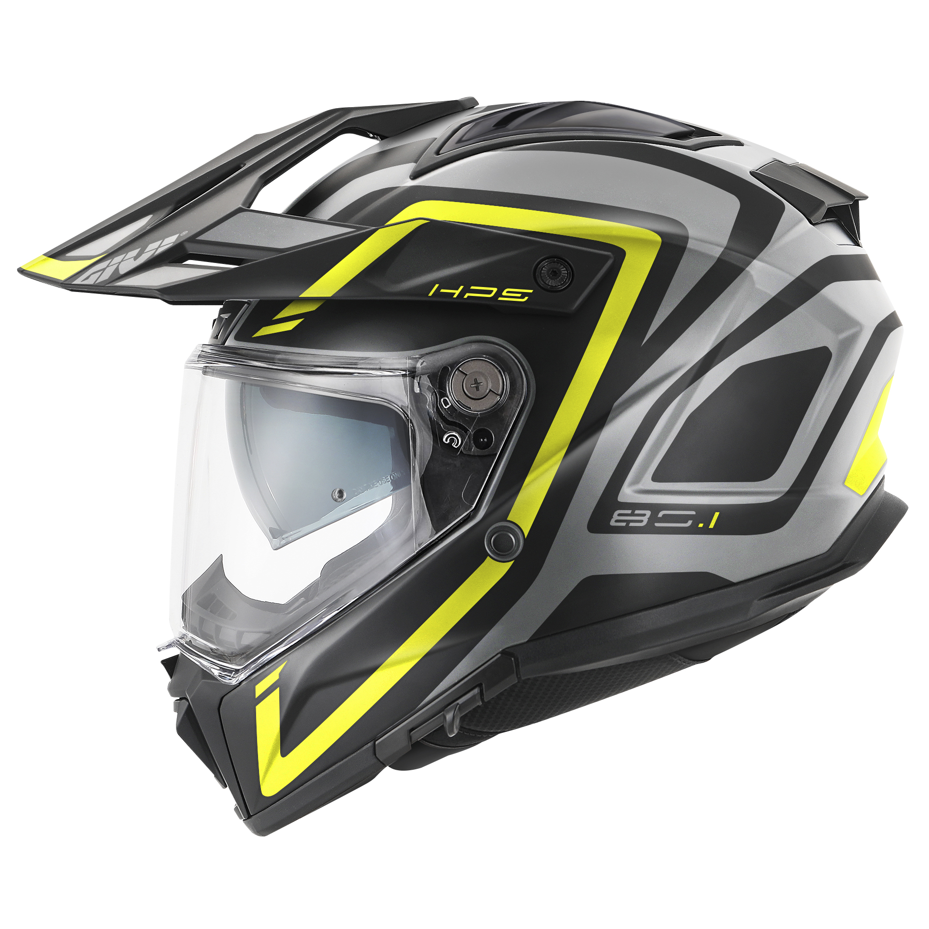 HPS 80.1 Enduro Fiber GRAFIC APEX matt grau schwarz gelb - Gr. 58/M
