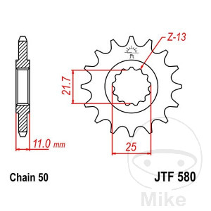 Ritzel 17Z Teilung 530 Alternative: 7260404