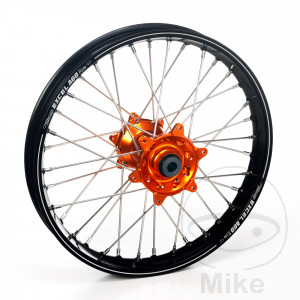 komplett Rad 21-1.60 Haan Wheels front/rear Felge A60 schwarz Nabe orange