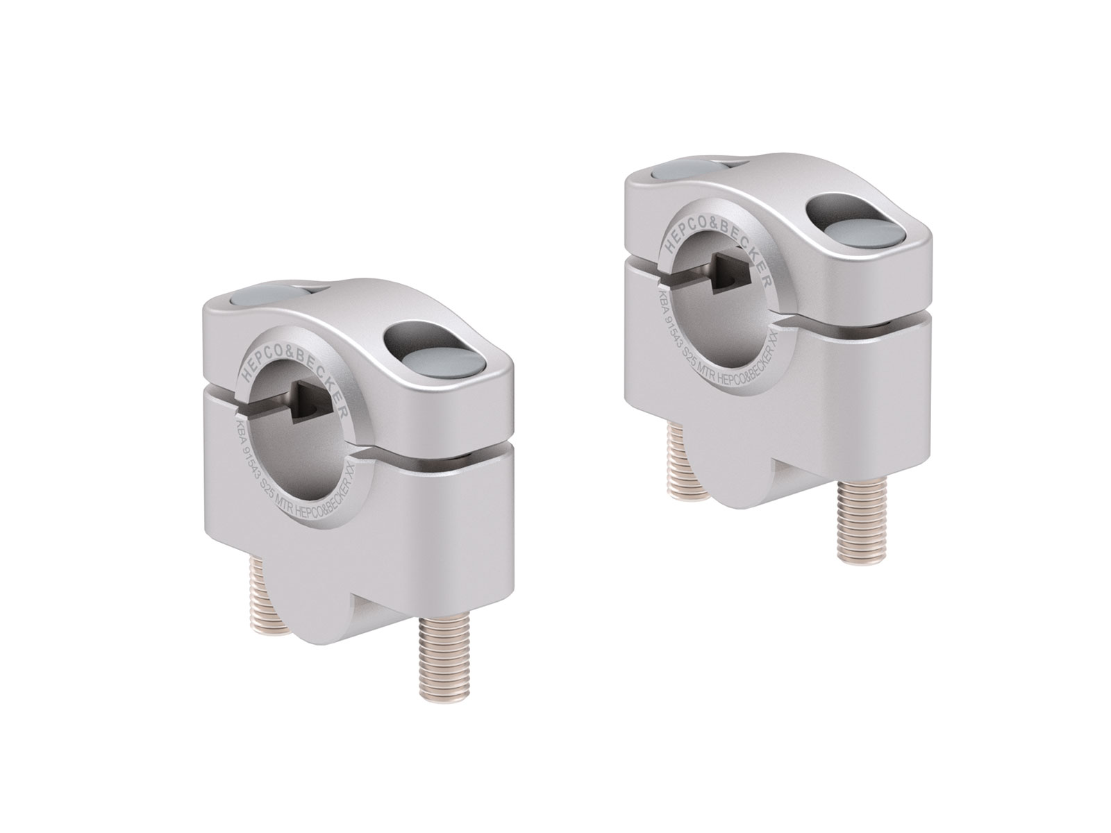 Lenkererhöhung für BMW F 800 ST (2006-2012), 25mm hoch - Silber