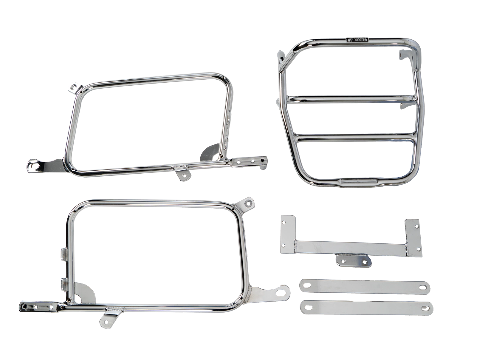 Komplettträgerset (Seitenkofferträger und Rohrgepäckbrücke Topcaseträger) chrom für Honda CB 550 K3 (1977-1978)