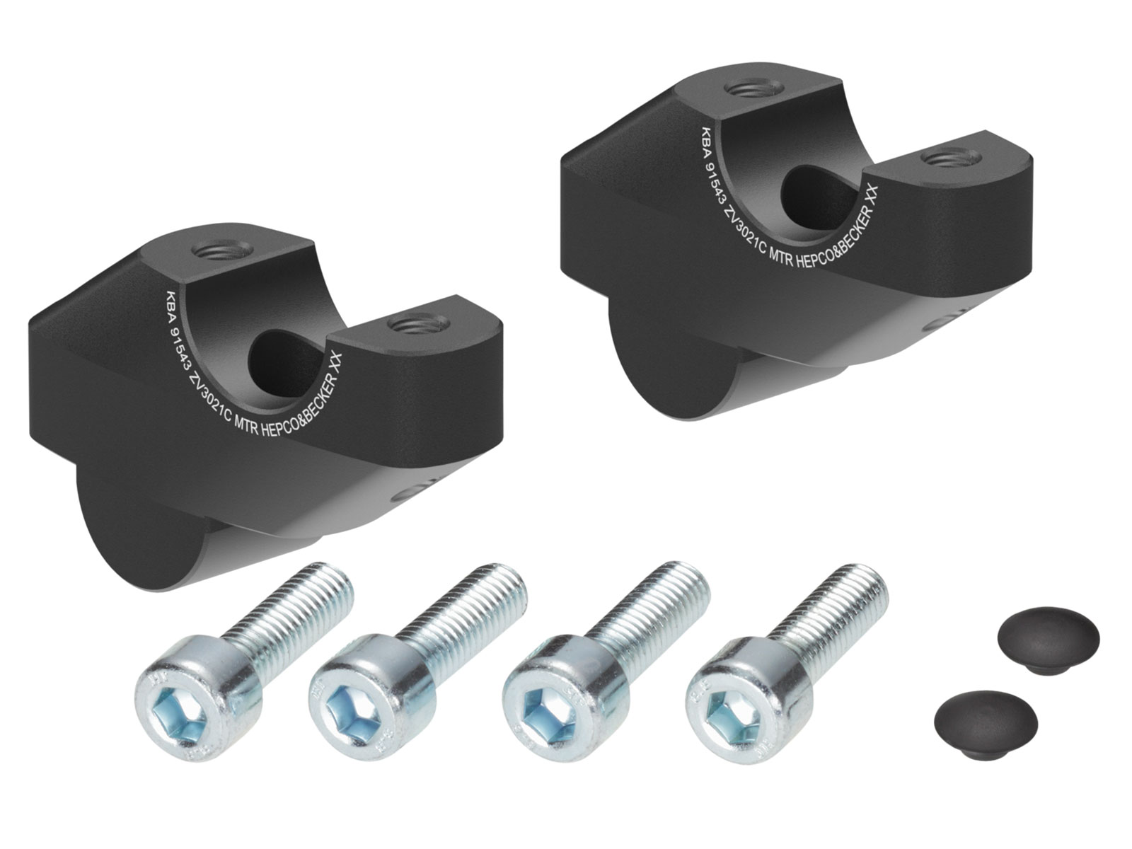 Lenkererhöhung mit Versatz 30 mm hoch, 21 mm zurück, schwarz für Honda CMX 1100 Rebel / DCT (2021-2024)