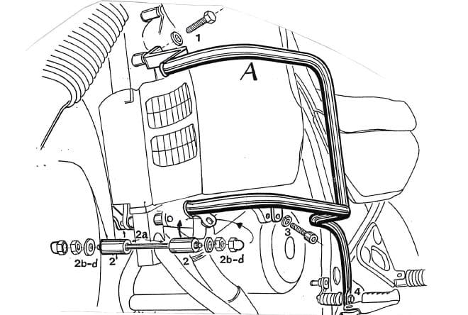Motorschutzbügel schwarz für Honda XL 600 V Transalp (1987-2000)