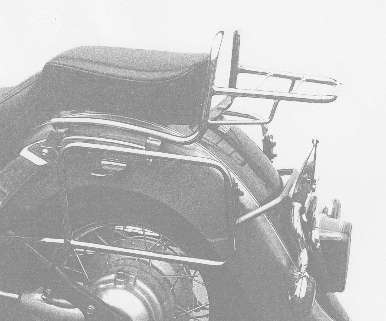 Rohrgepäckbrücke Topcaseträger chrom für Yamaha XVS 650 Drag Star Classic (1998-2007)