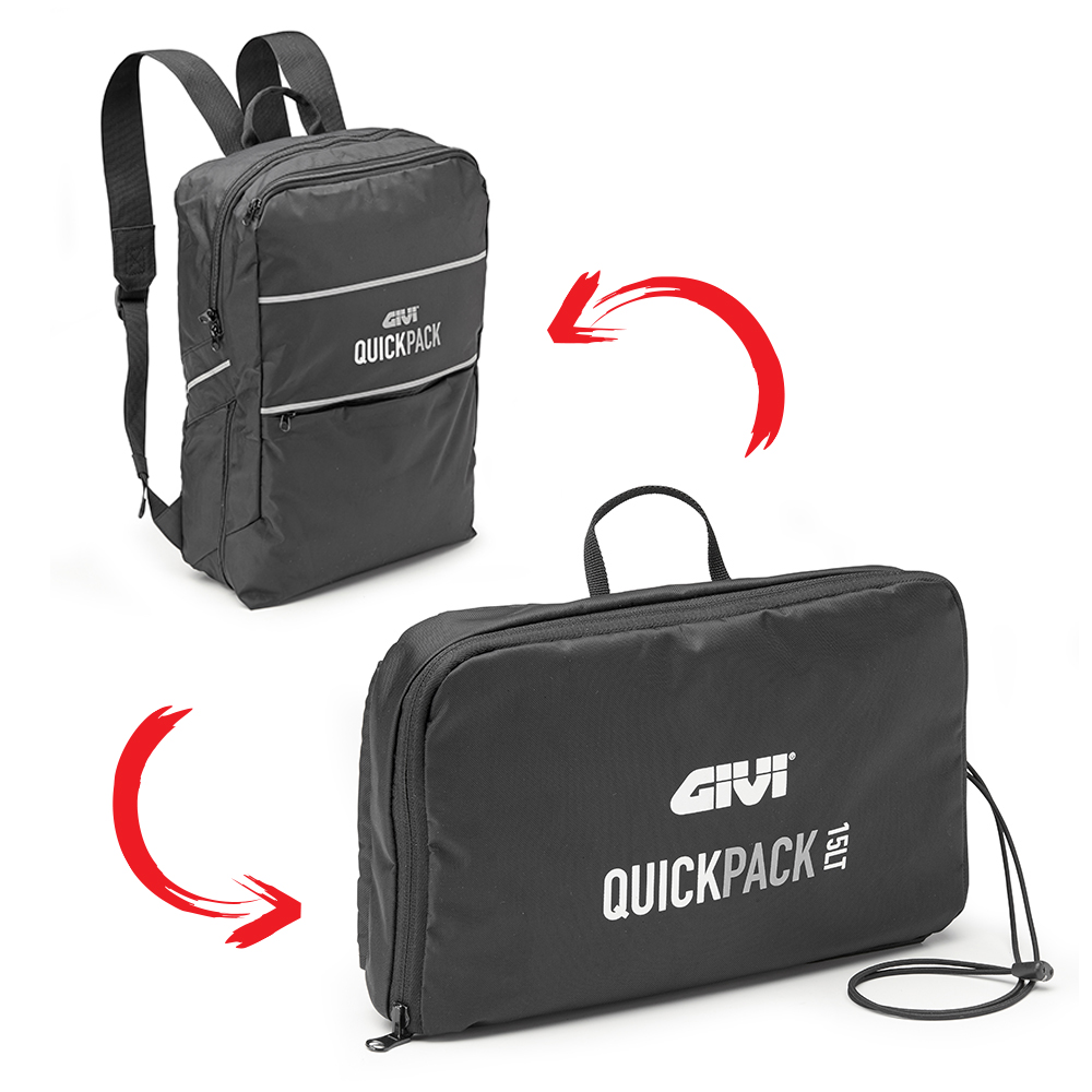 QuickPack, wiederverschließbarer Rucksack, Volumen 15 Liter