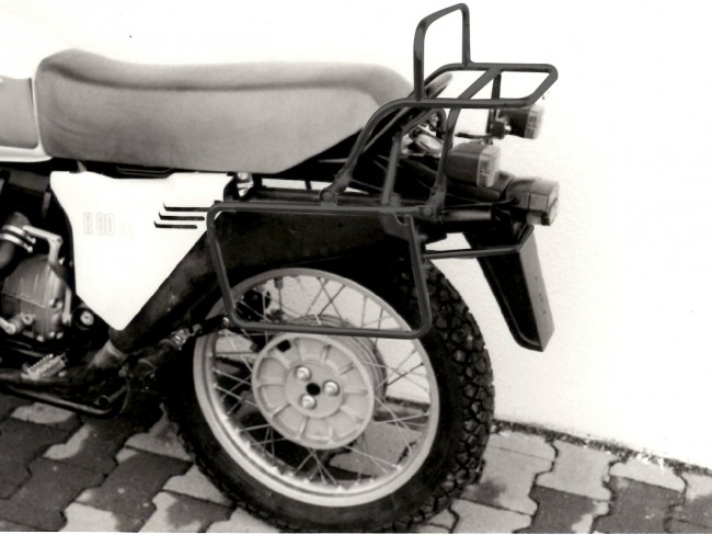 Komplettträgerset (Seitenkofferträger und Rohrgepäckbrücke Topcaseträger) schwarz für BMW R 65 G/S (1987-1992)/R 80 G/S (1980-1987)