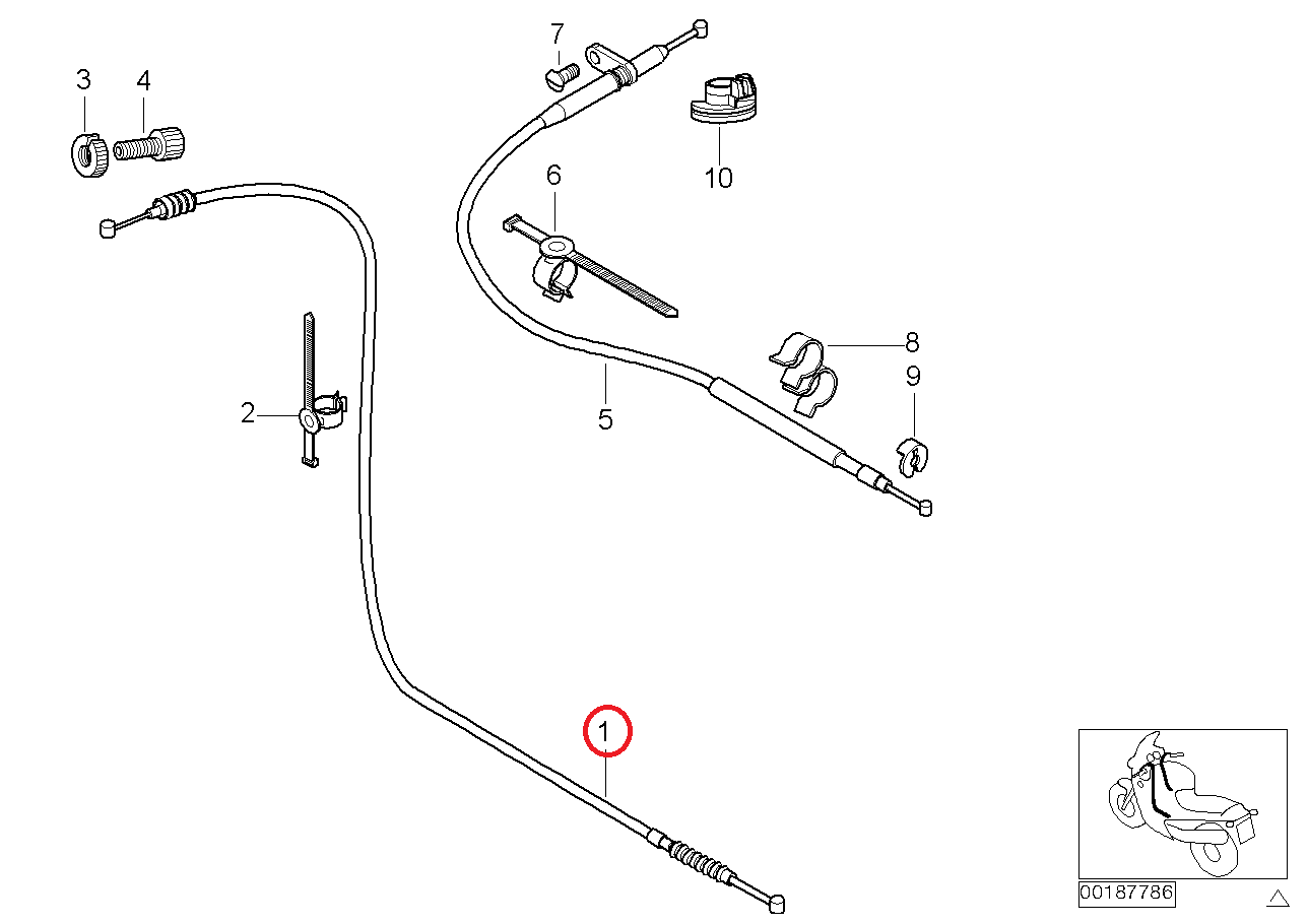 diag_40wa BMW F 650 GS + Dakar CS G650GS Kupplungszug Kupplungsseilzug 32737661757