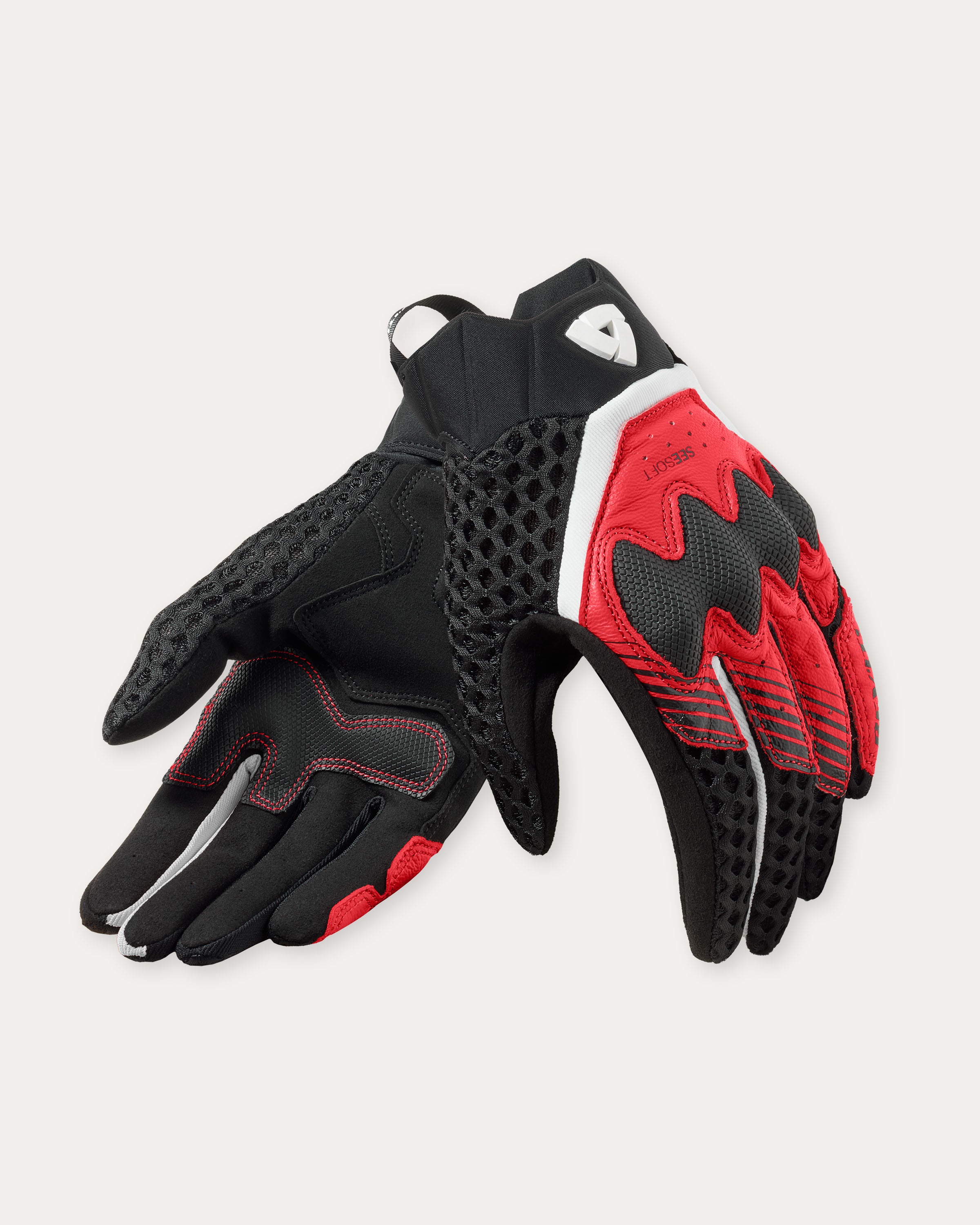 Handschuhe Veloz Ladies Schwarz-Rot XS Standard