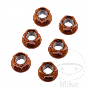 Mutter Kettenrad Satz JMP Bolt M8X1.25 mm Alu Racing orange