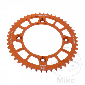 Alu-Kettenrad 48Z Teilung 428 orange JT Innendurchmesser 110 Lochkreis 132