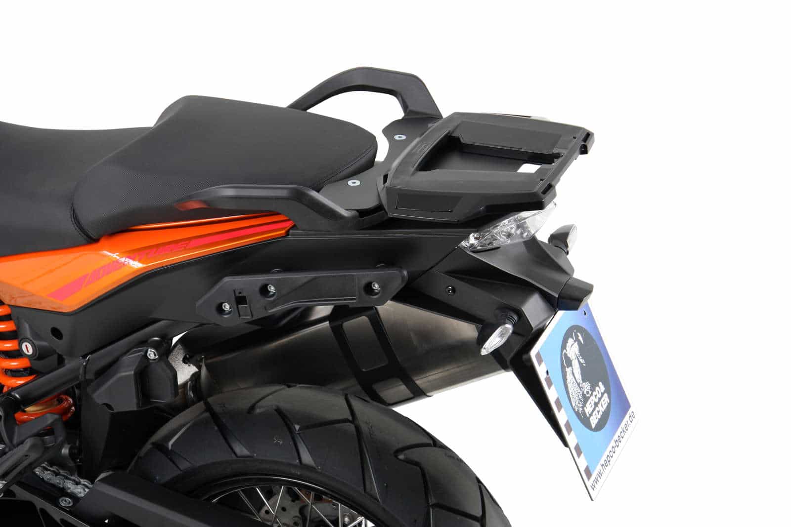 Alurack Topcaseträger schwarz für Kombination mit Original-Gepäckbrücke für KTM 1090 Adventure R (2017-2018)