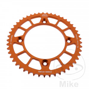 Alu-Kettenrad 49Z Teilung 428 orange JT Innendurchmesser 110 Lochkreis 132