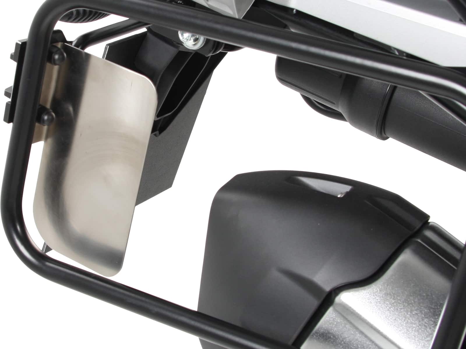 Hitzeschutzblech bei Verwendung von H&B Kunststoffkoffern Edelstahl für BMW R 1250 GS Adventure (2019-2024)